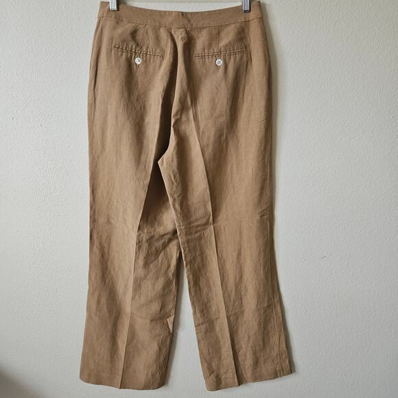 Lauren Ralph Lauren Silk Linen Relaxed Straight Pant 6 - Picture 2 of 8